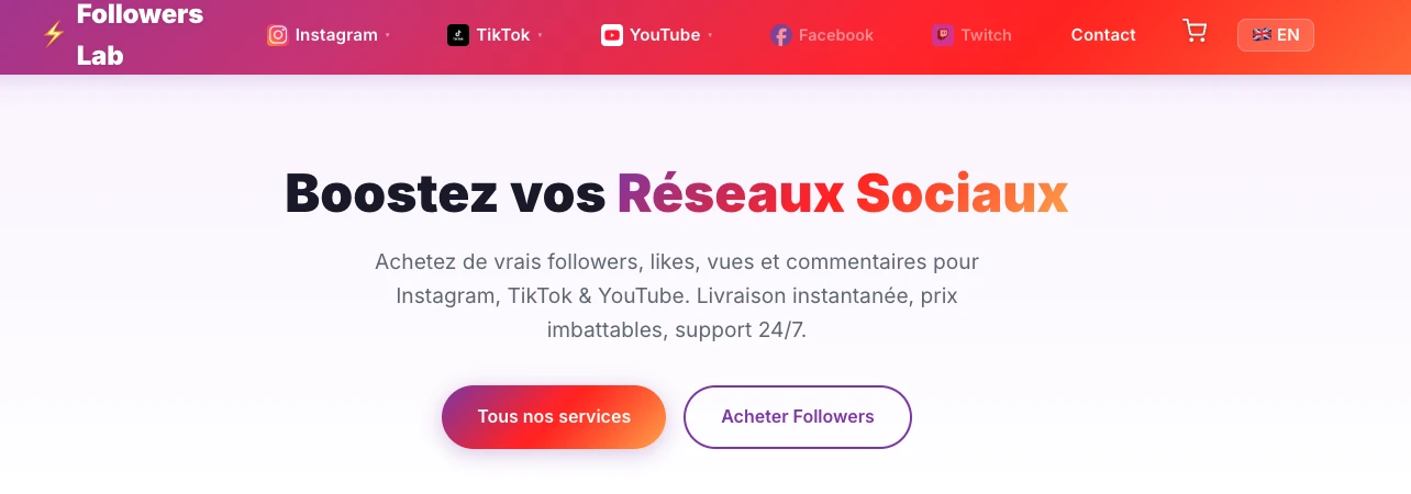 Comprar seguidores TikTok reales con Followers Lab