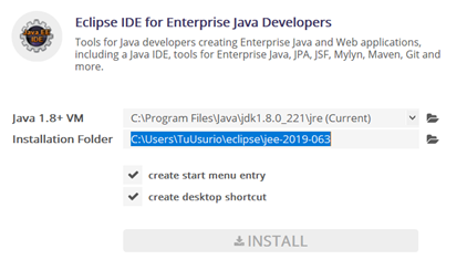 install IDE Eclipse